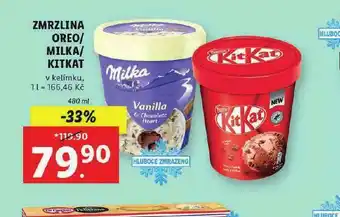 Lidl Zmrzlina oreo / mika / kitkat nabídka