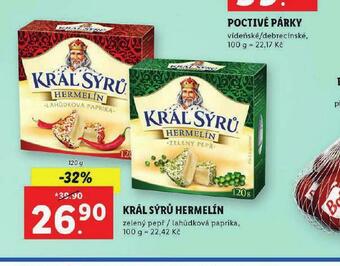 Lidl Král sýrů hermelín nabídka
