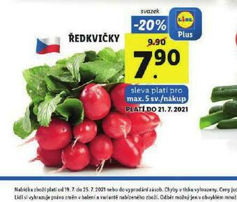 Lidl Ředkvičky nabídka