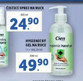 Lidl Cuen hygienický gel na ruce nabídka