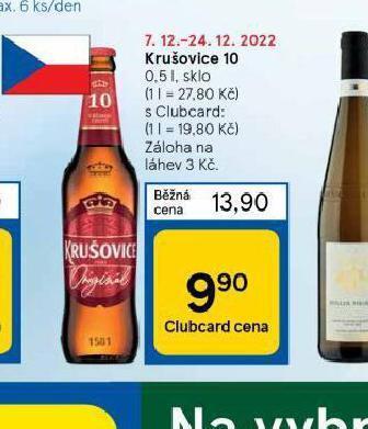 Tesco Pivo krušovice 10 nabídka
