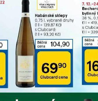 Tesco Habánské sklepy nabídka