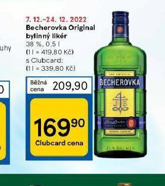 Tesco Becherovka originál nabídka