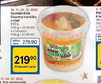 Gurmán klub country tvarůžky