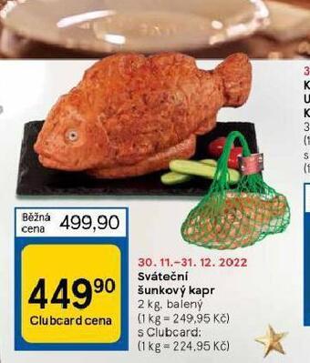 Tesco Sváteční šunkový kapr nabídka
