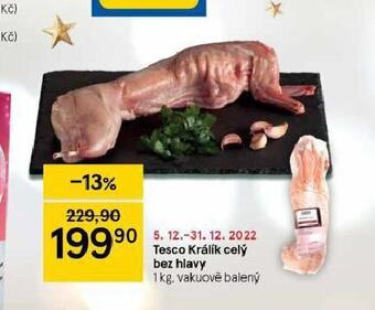 Tesco Králík celý bez hlavy nabídka
