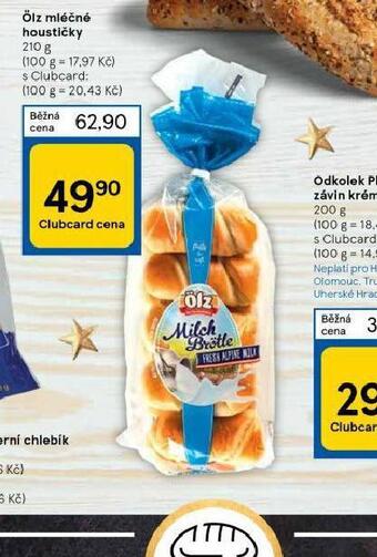 Tesco Ölz mléčné houstičky nabídka