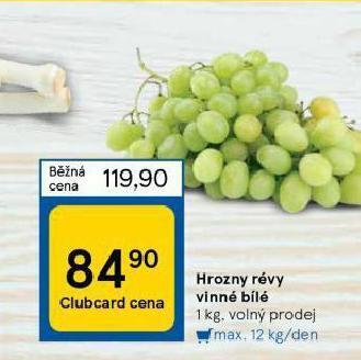 Tesco Hrozny révy vinné bílé nabídka