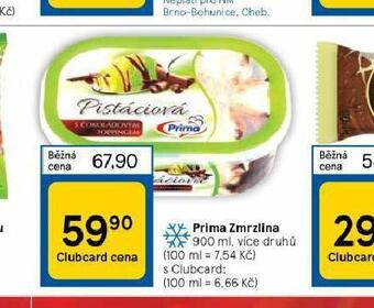 Tesco Prima zmrzlina nabídka