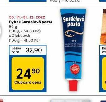 Tesco Rybex sardelová pasta nabídka