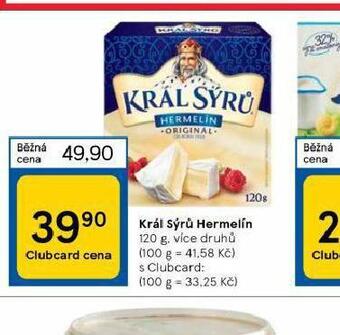 Tesco Král sýrů hermelín nabídka
