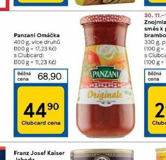 Tesco Panzani omáčka nabídka