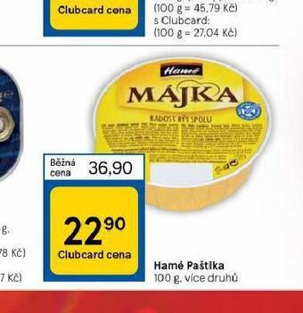 Tesco Hamé paštika nabídka