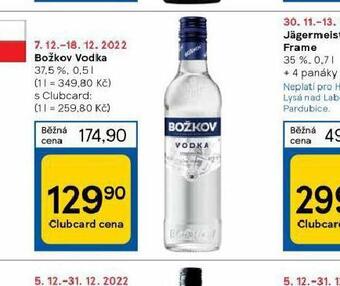 Tesco Božkov vodka nabídka