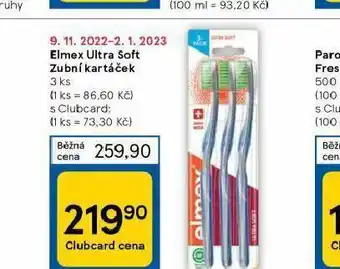 Tesco Elmex ultra soft zubní kartáček nabídka