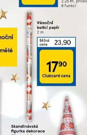 Tesco Vánoční balicí papír nabídka