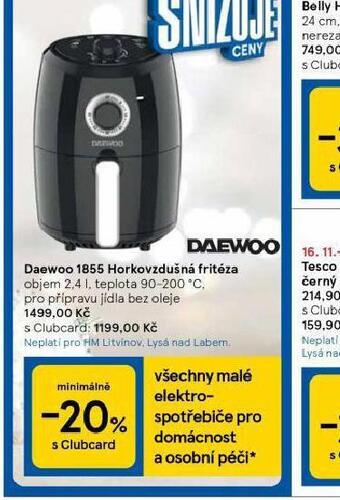 Tesco Horkovzdušná fritéza daewoo nabídka