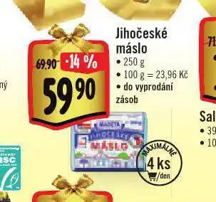 Albert Jihočeské máslo 250 g nabídka