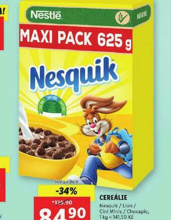 Lidl Cereálie nesquick nabídka