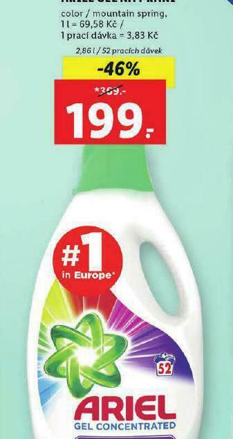 Lidl Ariel gel na praní nabídka