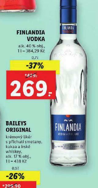 Lidl Finlandia vodka nabídka