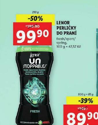 Lidl Lenor perličky do praní nabídka