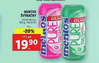 Lidl Mentos žvýkačky nabídka