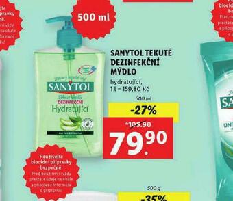 Lidl Sanytol tekuté dezinfekční mýdlo nabídka