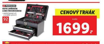 Lidl Kufr s nářadím a aku šroubovákem nabídka