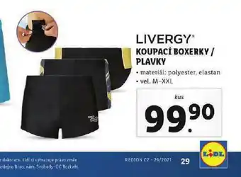 Lidl Koupací boxerky / plavky nabídka