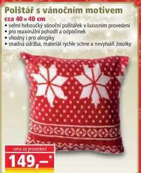 Norma Polštář s vánočním motivem nabídka