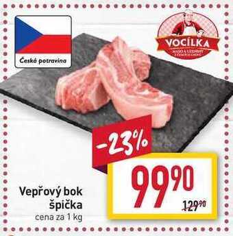 Billa Vepřový bok špička cena za 1 kg nabídka