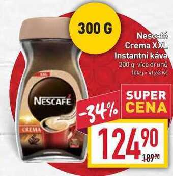Billa Nescafé crema xxl instantní káva 300 g nabídka