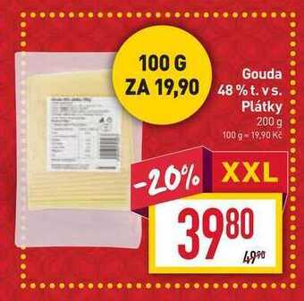 Billa Gouda 48% t. vs. plátky 200 g nabídka
