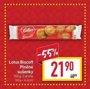 Billa Lotus biscoff lotus biscoff plněné sušenky 150 g nabídka