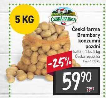 Billa Brambory konzumní pozdní balení, 1 ks, 5 kg nabídka