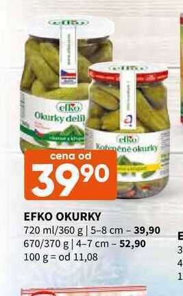 Terno Efko okurky 670 -720 ml nabídka