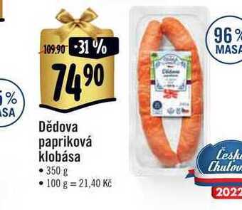 Dědova papriková klobása • 350 g