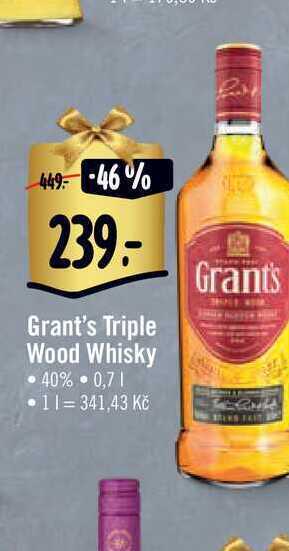 Grant's triple wood whisky • 40% 0,7 l