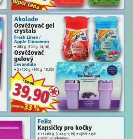 Norma Akolade osvěžovač gel crystal nabídka