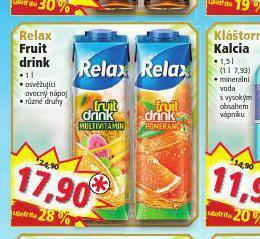 Norma Relax fruit drink nabídka