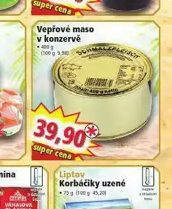Norma Vepřové maso v konzervě nabídka