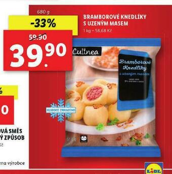 Lidl Bramborové knedlíky s uzeným masem nabídka