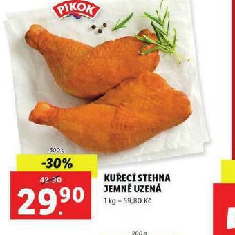 Lidl Kuřecí stehna jemně uzená nabídka