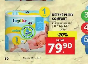 Lidl Lupilu dětské pleny comfort nabídka
