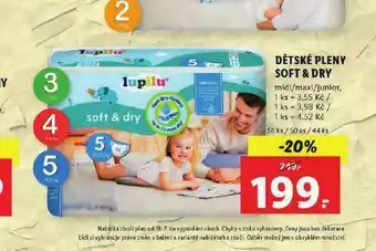Lidl Lupilu dětskék pleny soft &amp; dry nabídka