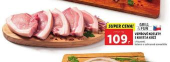 Lidl Vepřové kotlety s kostí a kůží nabídka