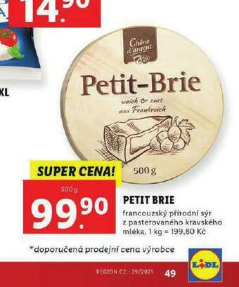 Lidl Petit brie nabídka