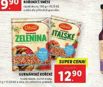 Lidl Vitana gurmánské koření nabídka