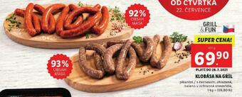 Lidl Klobása na gril nabídka